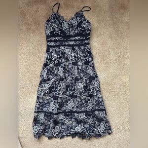 Anthropologie lace blue dress, size S